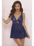 Wondrous Babydoll Set 10672-Navy-S/M(H)